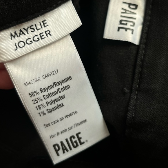 Paige Mayslie Jogger Pants Luxe Coating black fog 26 - Picture 11 of 15